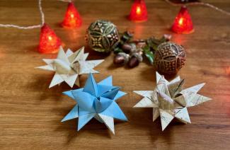 Fröbelsterne aus Landkarten