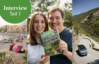 Collage Bilder Südfrankreich und Autorenfoto