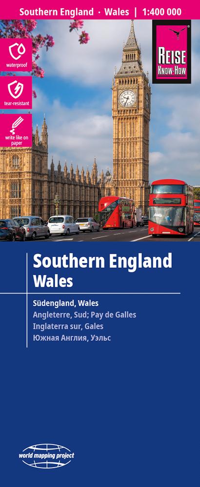 Landkarte Südengland, Wales 2025 Cover
